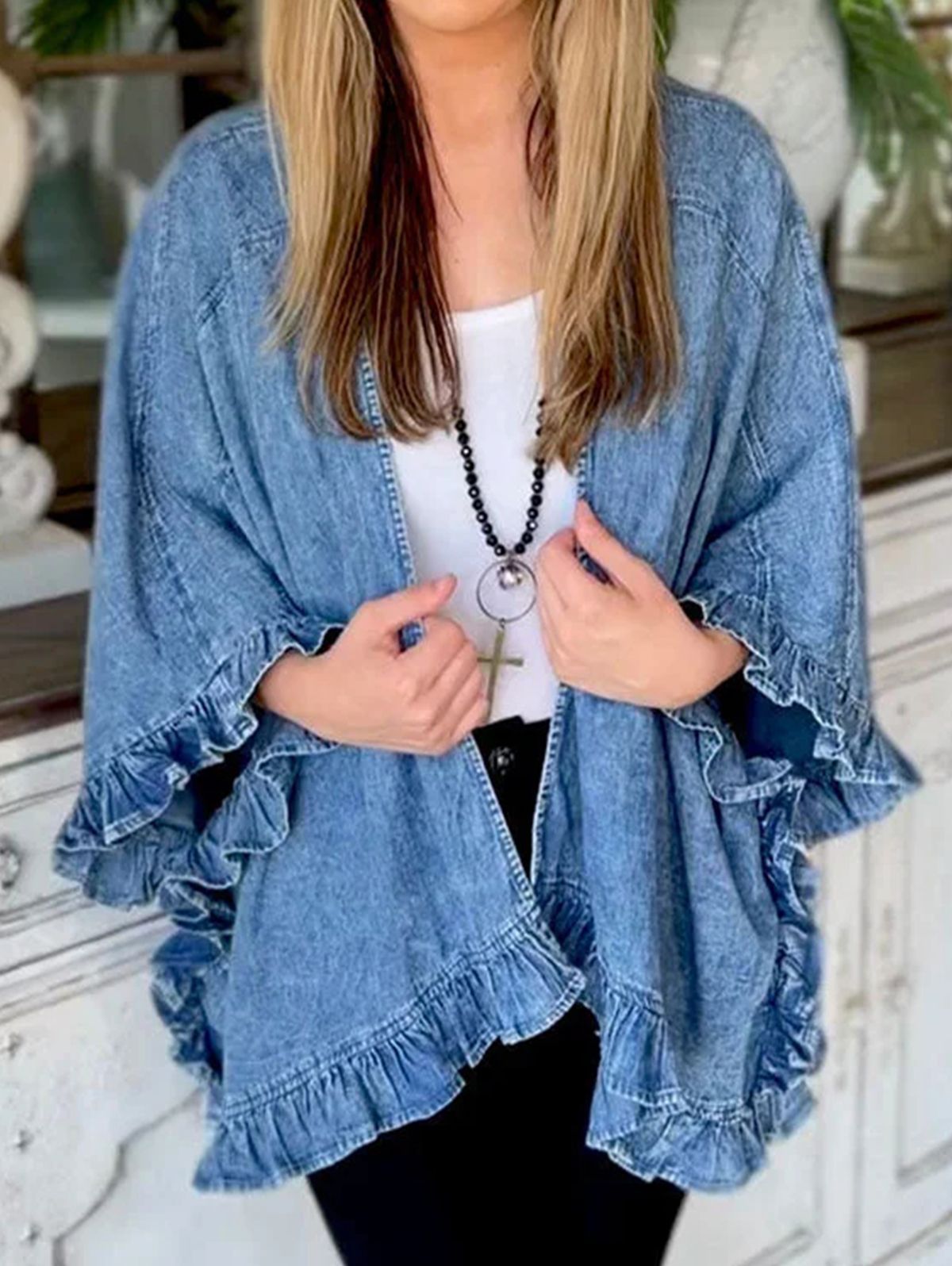 Women's Denim Cardigan Jacket