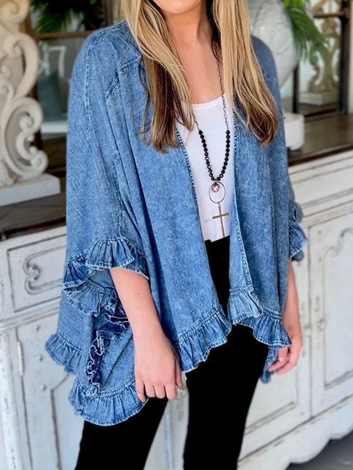 Women's Denim Cardigan Jacket