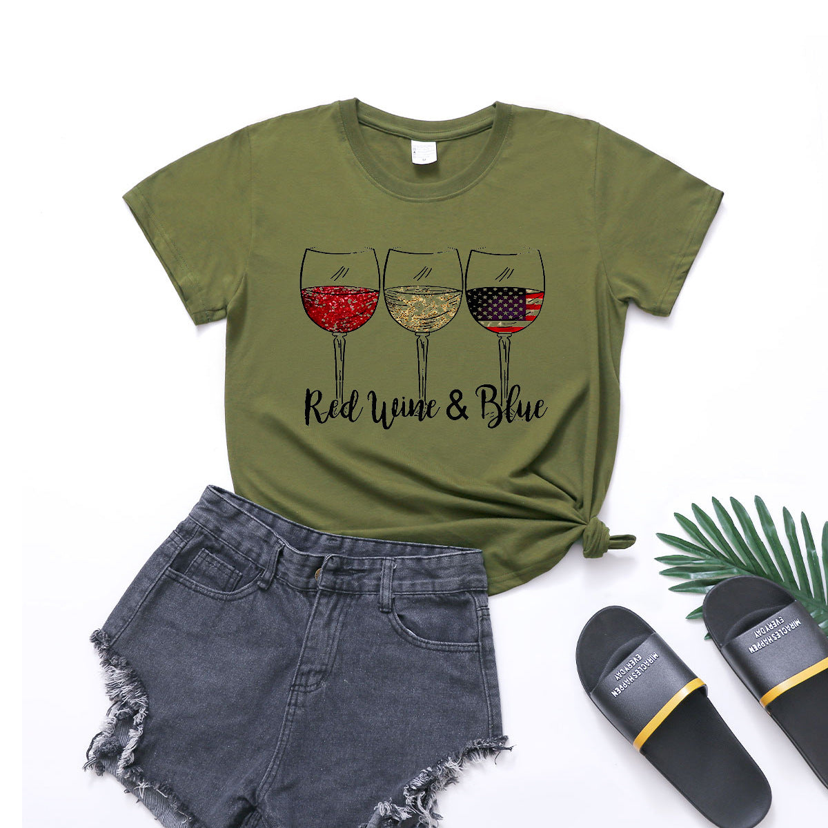 Women's Independence Day Print Short Sleeve T-Shirt