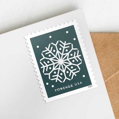 2024 USA Winter Whimsy Snowflakes Forever Stamps