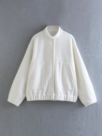 Women's Casual Cardigan Stand Collar Jacket