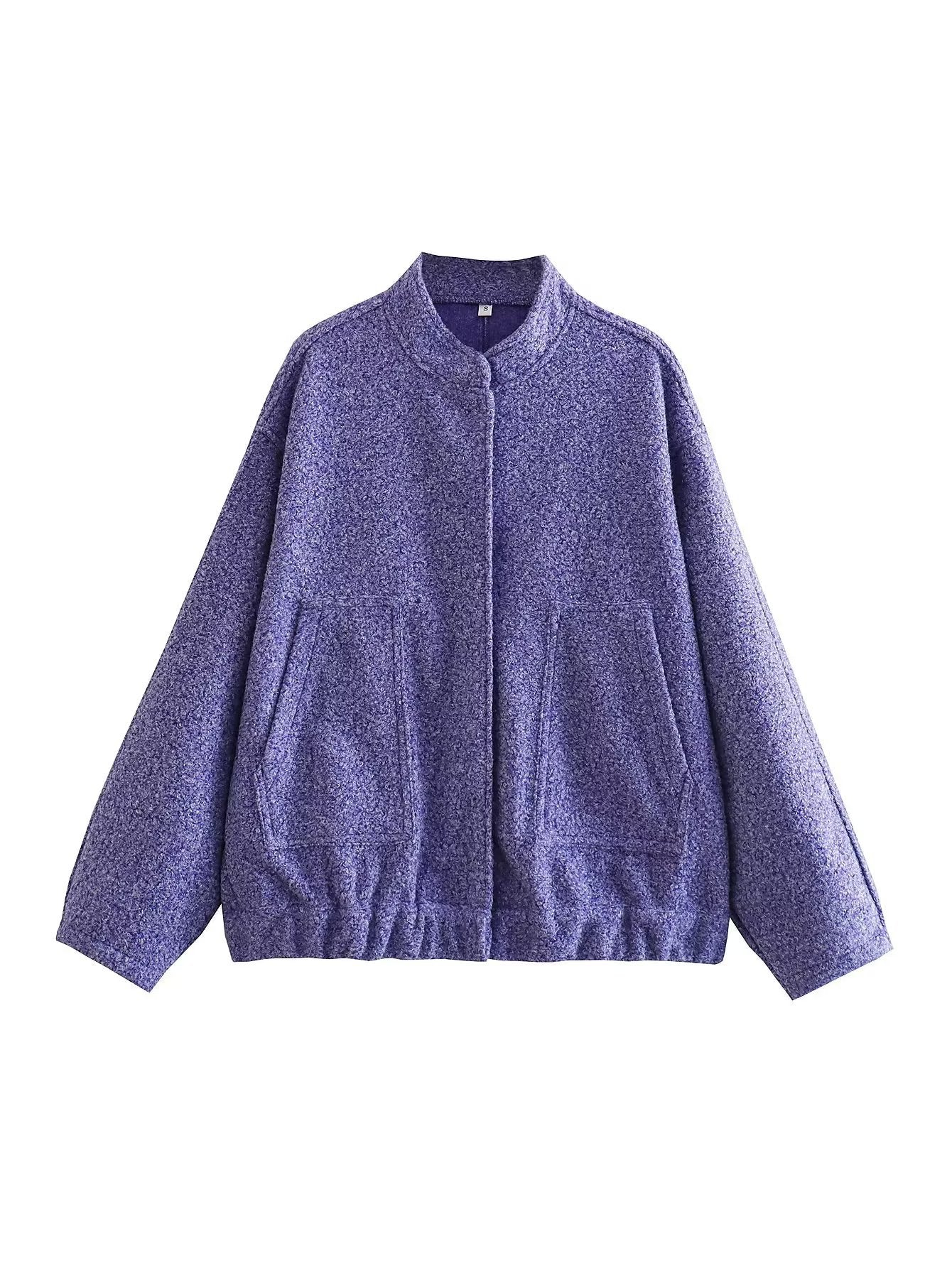 Women's Casual Cardigan Stand Collar Jacket