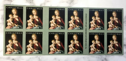 USA Christmas Virgin And Child Booklet Pane Of 20 Forever Stamps