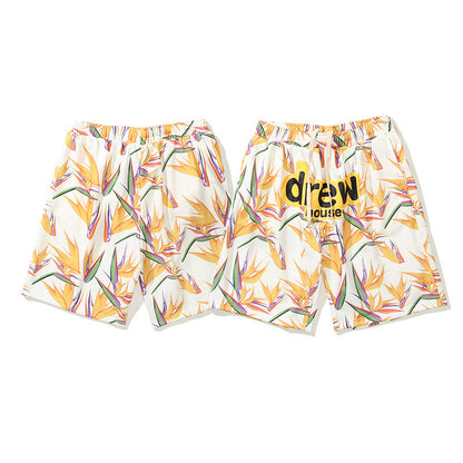 DREW Unisex Monogram Print Beach Shorts