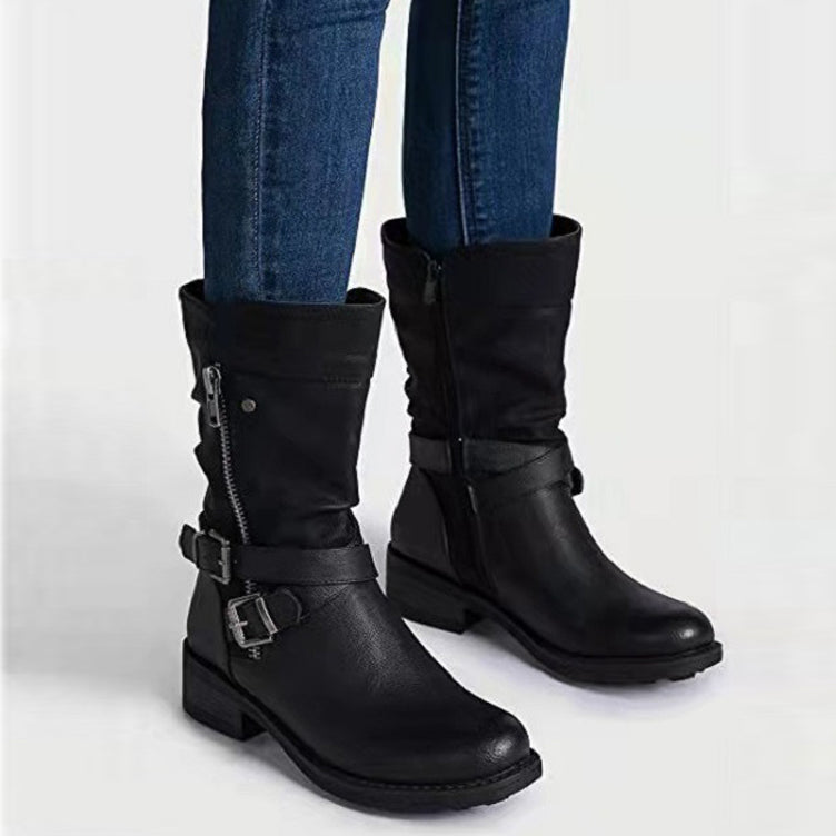 Women's Vintage Flat Heel Casual Boots