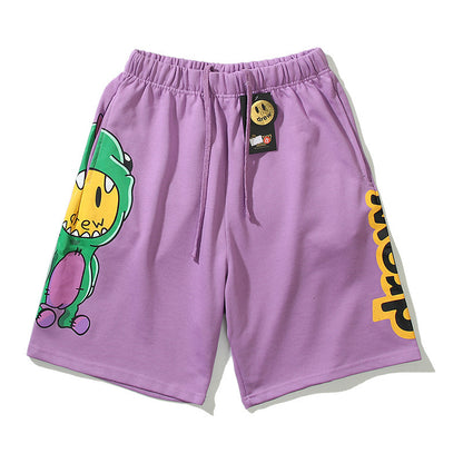 DREW Unisex Dinosaur Print Shorts Sweatpants