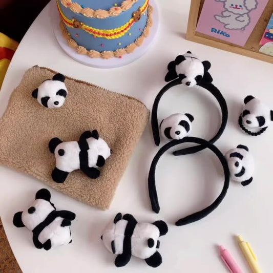 Cute Panda Hair Accessories Hair Hoop Hair Band Brooch