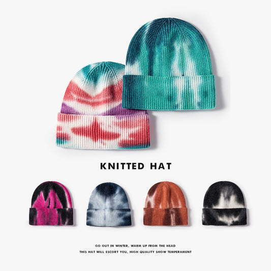 Unisex Fashion Tie-dye Knitted Hat