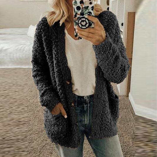 Women's Casual Plush Cardigan Jacket