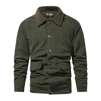 Men's Sherpa Button Lapel Jacket