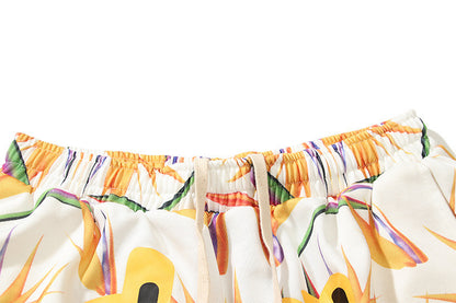 DREW Unisex Monogram Print Beach Shorts