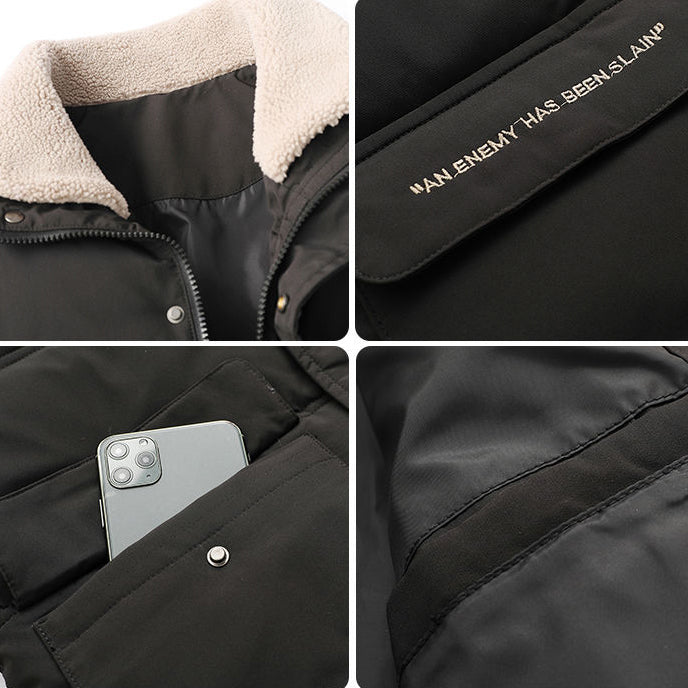 Men's Sherpa Lapel Winter Jacket