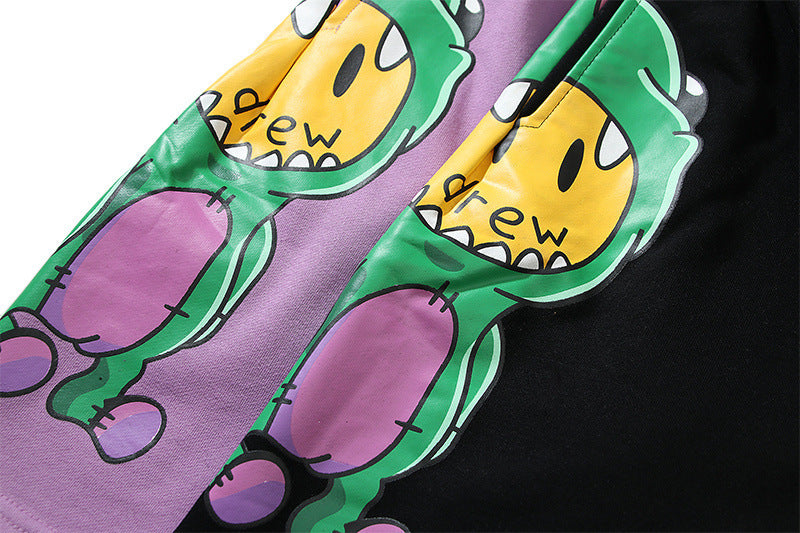 DREW Unisex Dinosaur Print Shorts Sweatpants