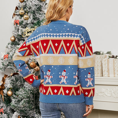 Christmas Snowman Snow Knit Sweater