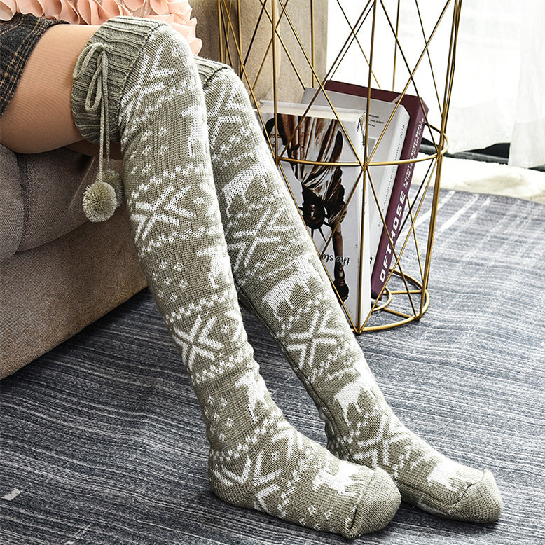 Woman Christmas Snowflake Elk Stockings