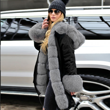 Women Fur Collar Coat Winter Coat