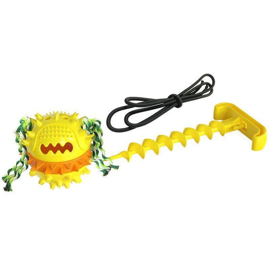 Dog Outdoor Toys Dog Food Ball Molars Tug of War Rope Ball Toys