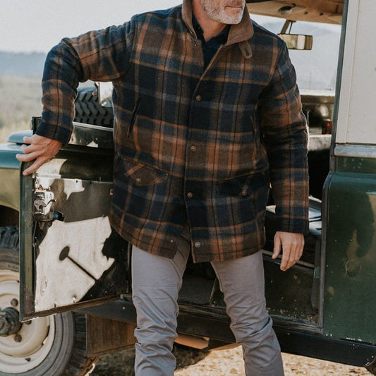 Men's Wool Plaid Jacket