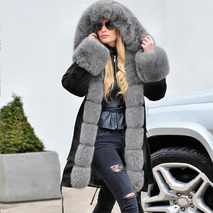 Women Fur Collar Coat Winter Coat