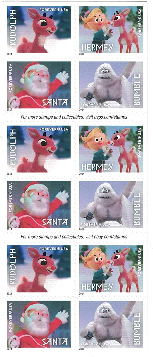 USPS Rudolph the Red-Nosed Reindeer Forever Stamps