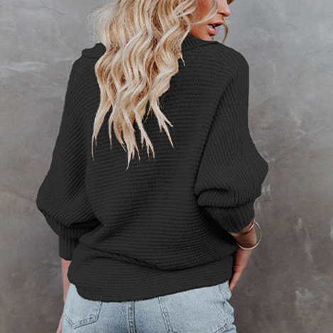 Women's V Neck Loose Knit Sweater