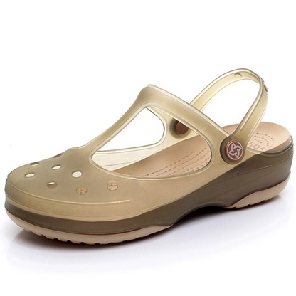 Women Wearing Beach Sandals Outside Slippers