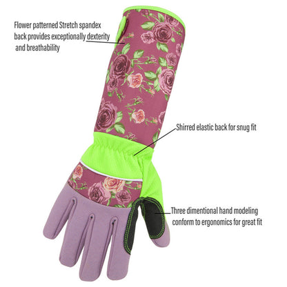 Printed Long-sleeved Gloves Garden Flower Pruning Protective Gloves