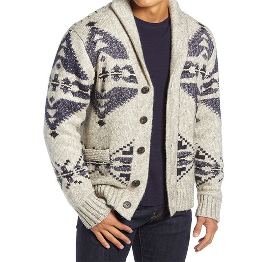 Men's Autumn Wool Button Cardigan Jacket