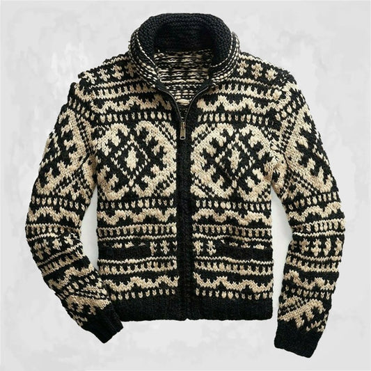 Men's Casual Zip Knit Cardigan Jacket