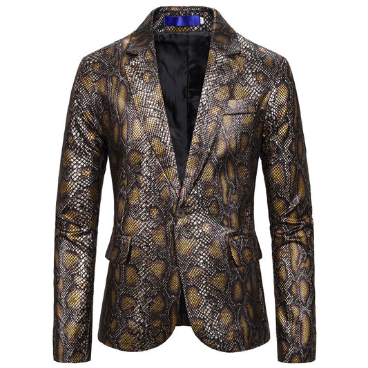 Men's Casual Printed Dress Jacket