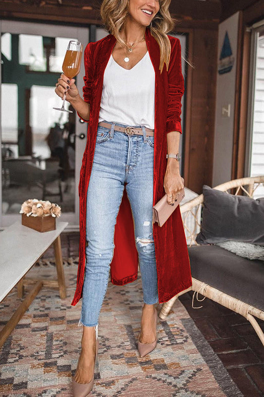 Women's Spring Long Cardigan Jacket