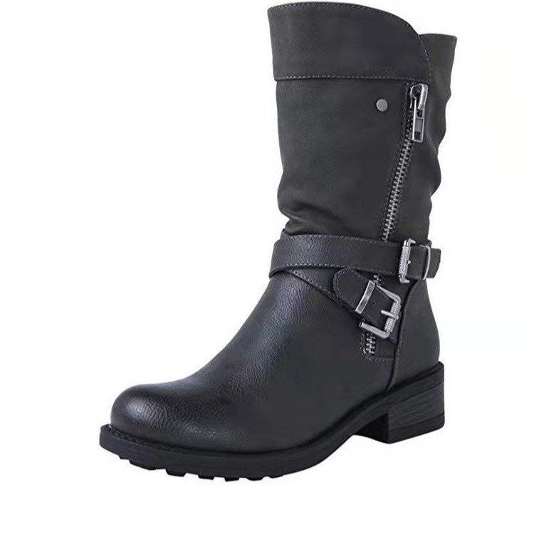 Women's Vintage Flat Heel Casual Boots