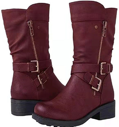 Women's Vintage Flat Heel Casual Boots