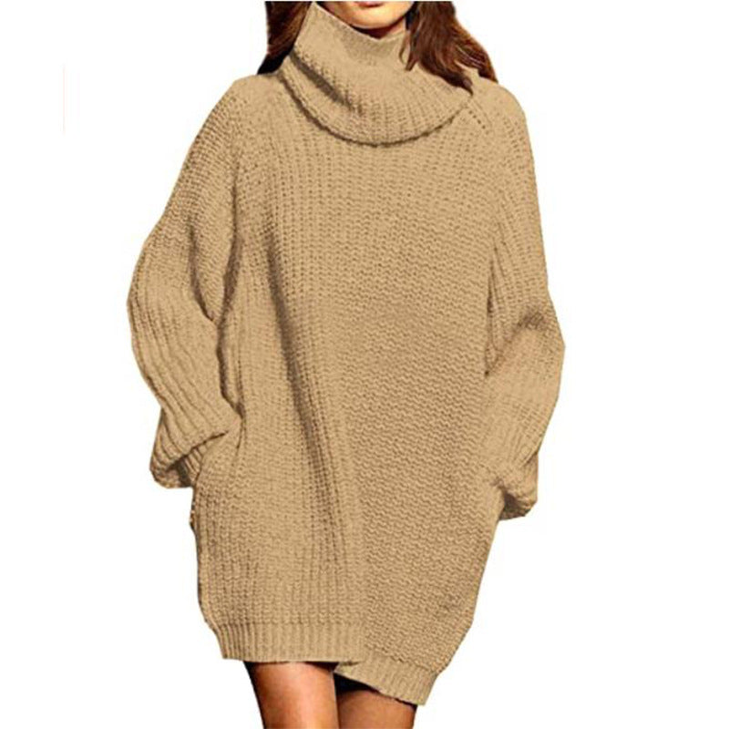 Women's Turtleneck Long Knit Sweater