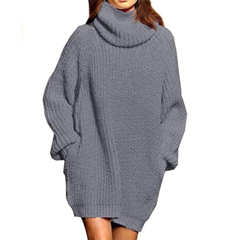 Women's Turtleneck Long Knit Sweater