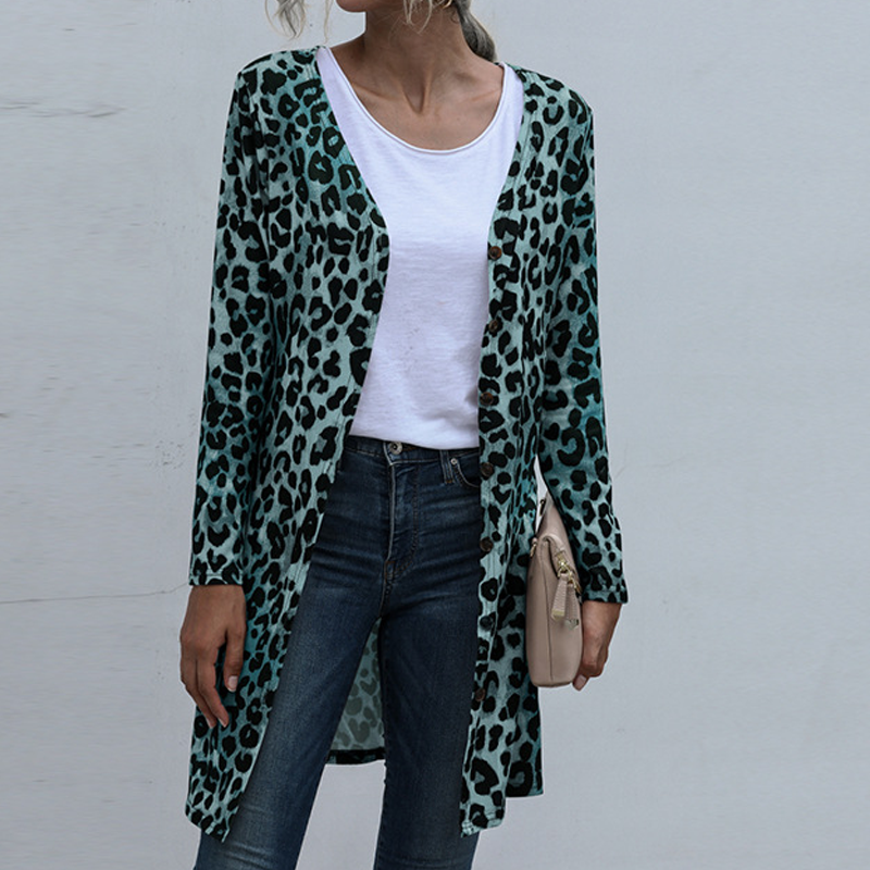 Women's Leopard Print Cardigan