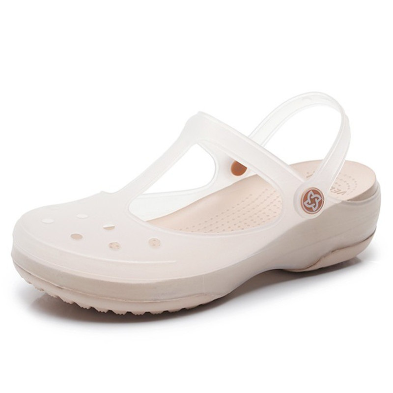 Women Wearing Beach Sandals Outside Slippers