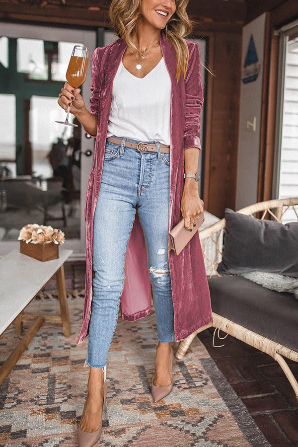 Women's Spring Long Cardigan Jacket