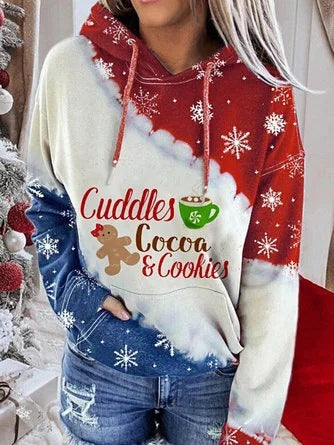 Women's Christmas Casual Print Hoodie