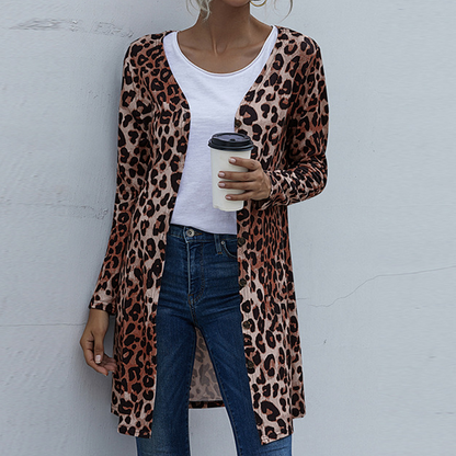 Women's Leopard Print Cardigan