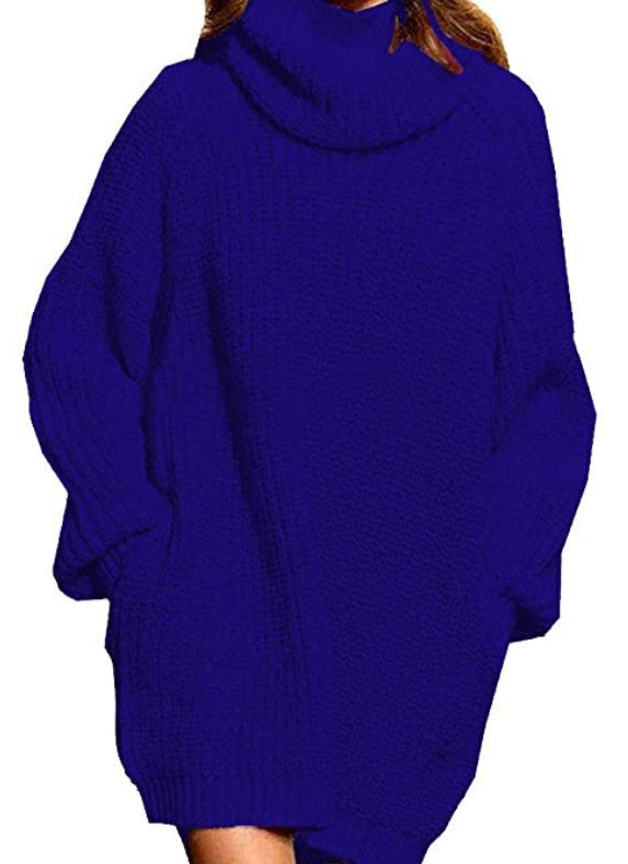 Women's Turtleneck Long Knit Sweater