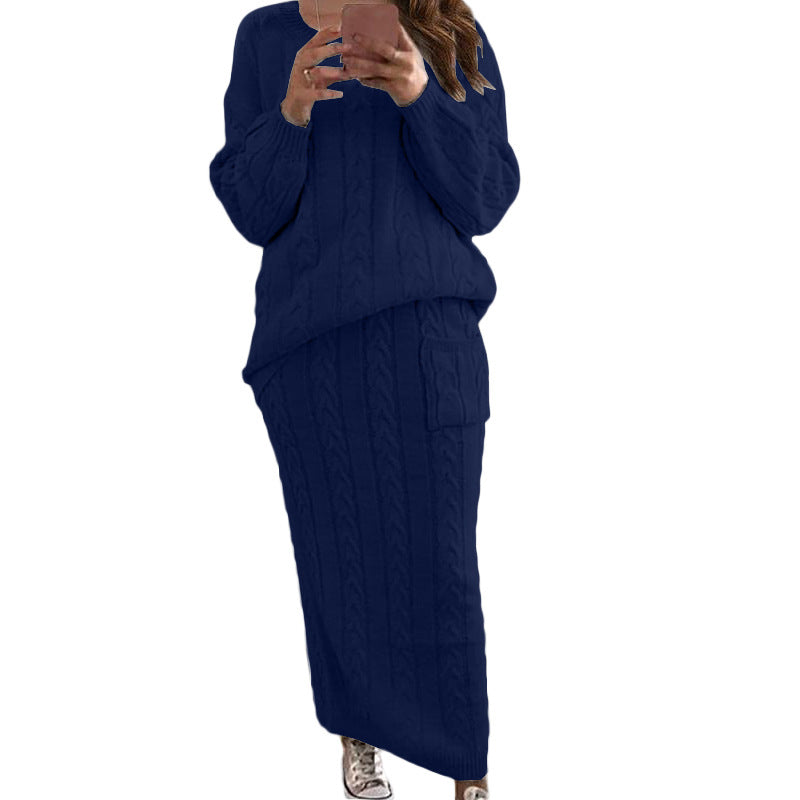 Women's Autumn Knitted Dress Suit