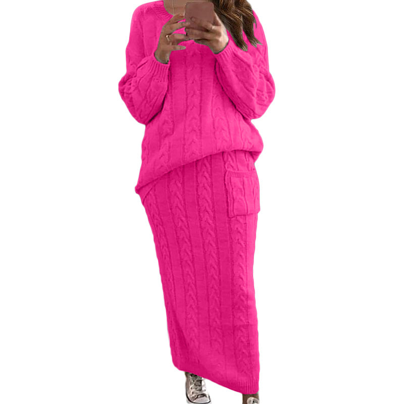 Women's Autumn Knitted Dress Suit