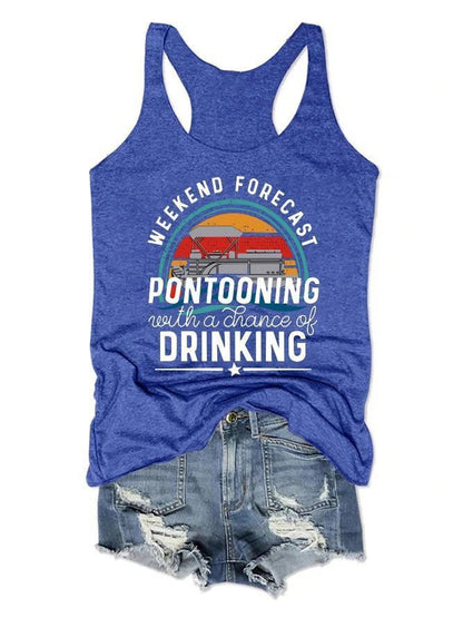 Weekend Forecast Pontooning Women Tank Top