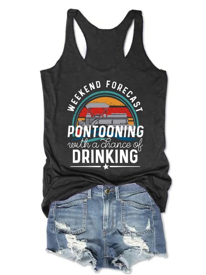 Weekend Forecast Pontooning Women Tank Top