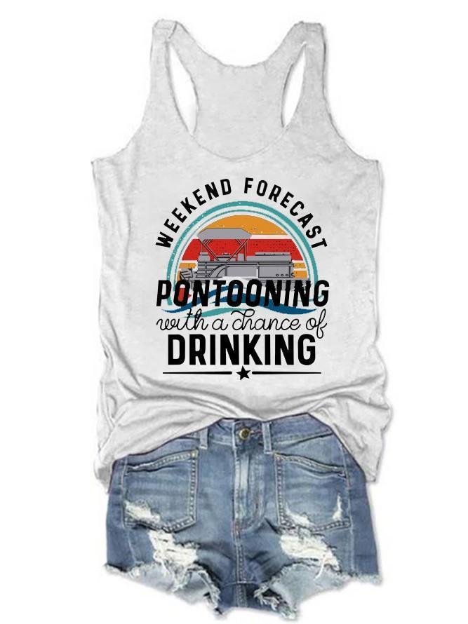 Weekend Forecast Pontooning Women Tank Top