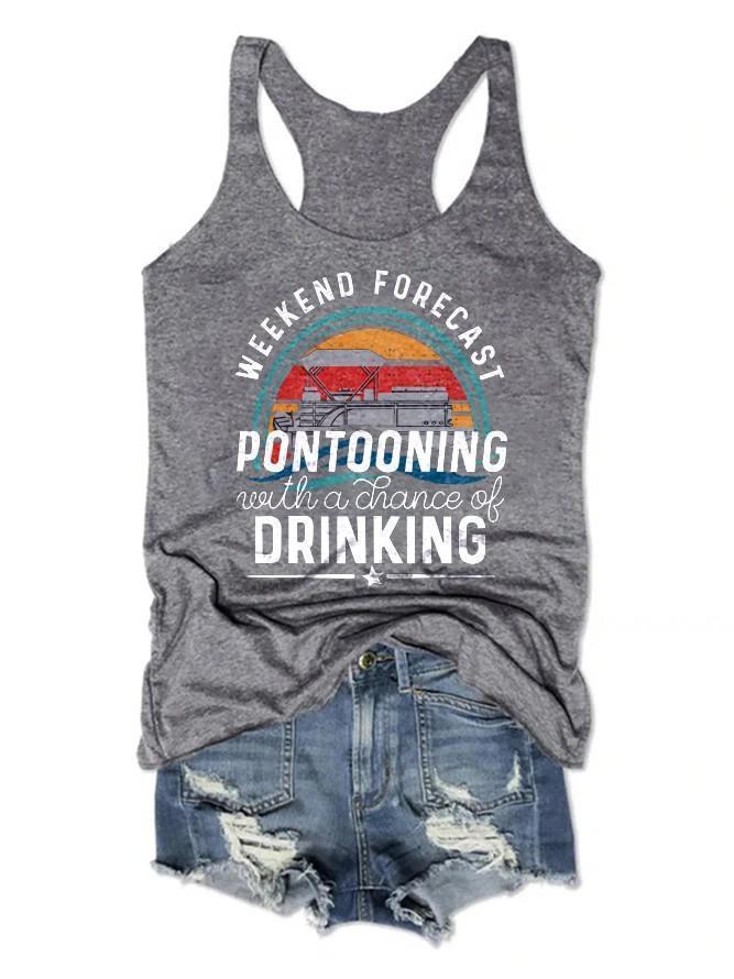 Weekend Forecast Pontooning Women Tank Top